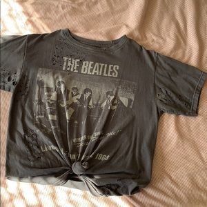 VINTAGE Beatles ripped shirt